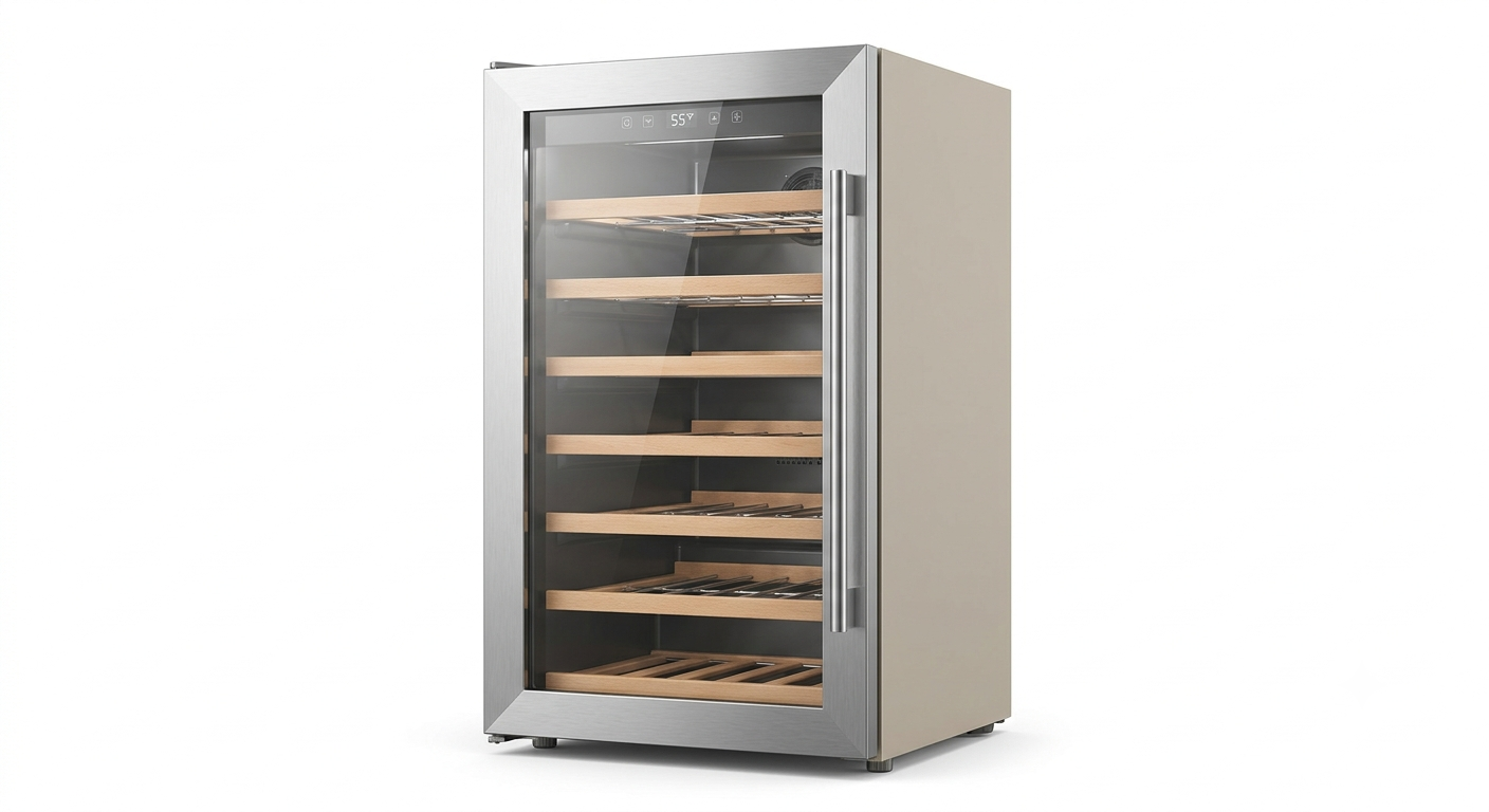 Wine Refrigerator - Silver XII In-Cabinet Small w/ beige_AI Version_Aurelian Reserve™ 46 Bottle Wine Refrigerator